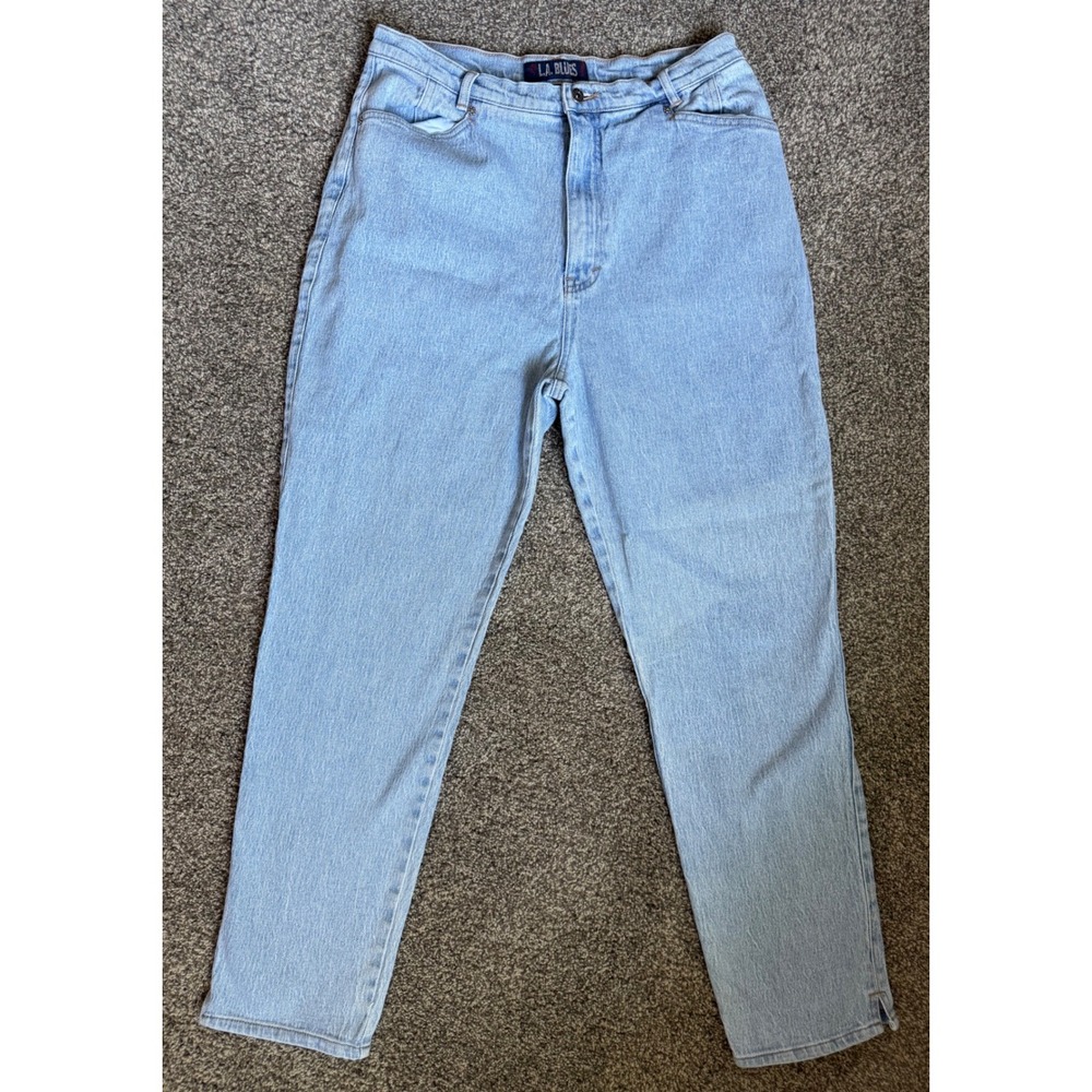 L.A.‎ Blues Vintage 80s High Waisted Straight Leg Mom Jeans Light Wash Women 16